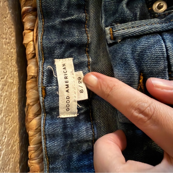 Good American Women’s Ripped Jeans Size 8 - Picture 4 of 6